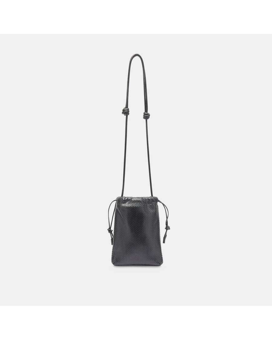 Dolce Vita EVIE CROSSBODY POUCH BLACK SNAKE LEATHER