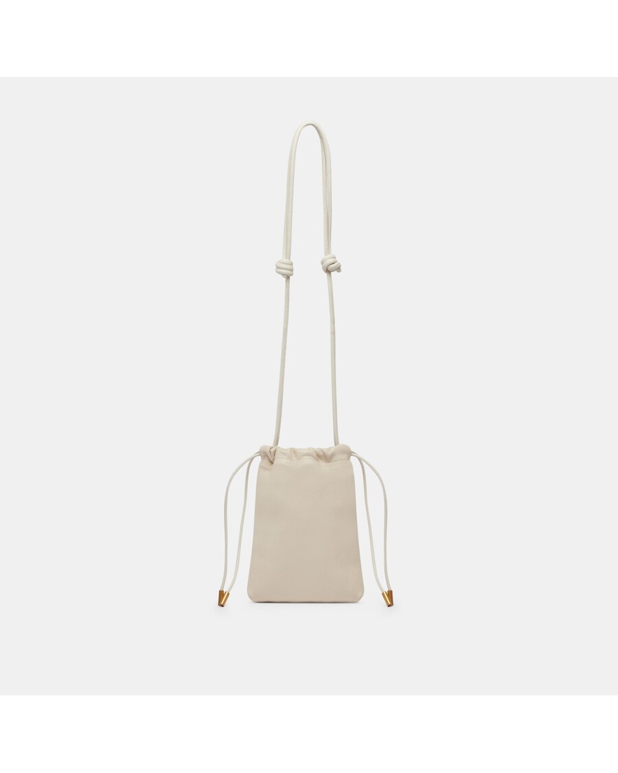 Dolce Vita EVIE CROSSBODY POUCH IVORY PEBBLE LEATHER