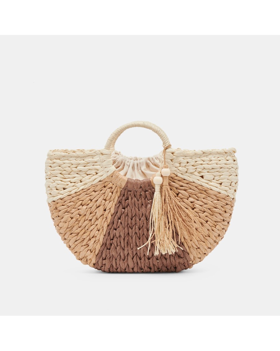 Dolce Vita ESTELLE HANDBAG BROWN NATURAL RAFFIA