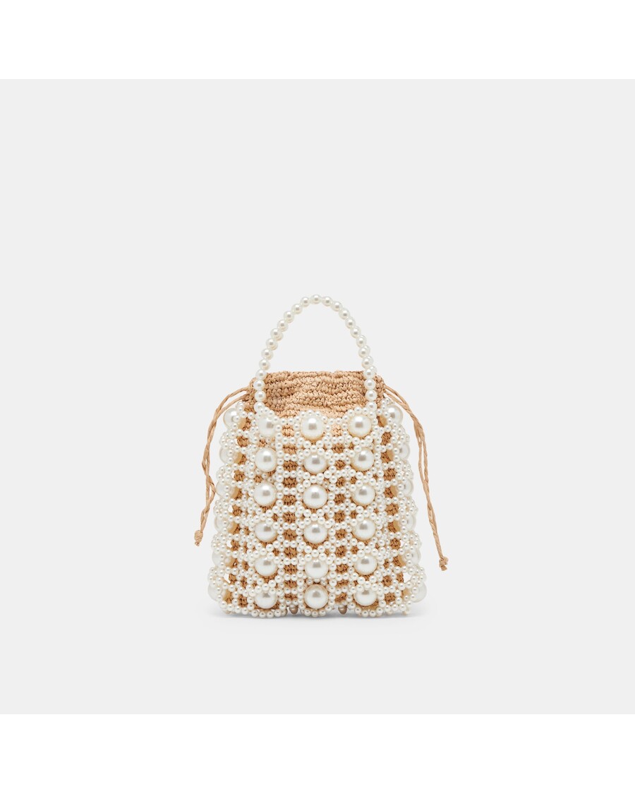 Dolce Vita ADELINE HANDBAG NATURAL PEARL RAFFIA