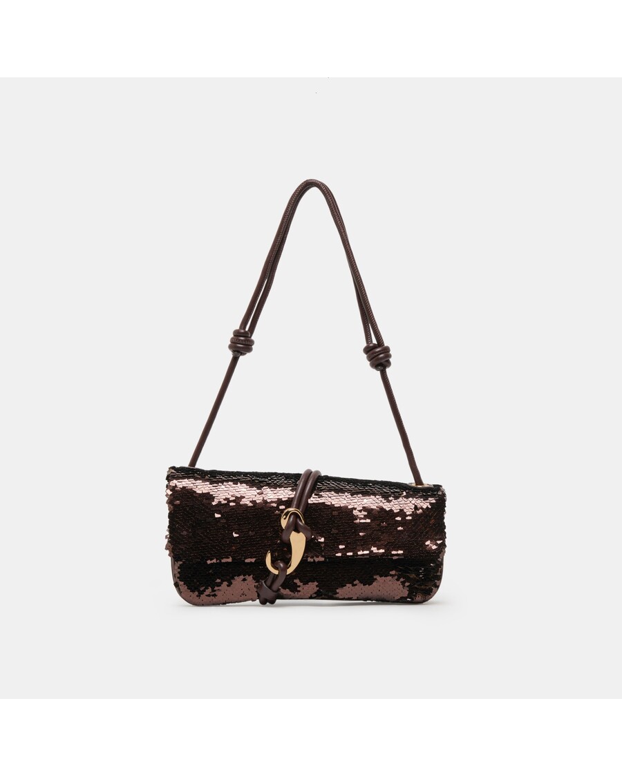 Dolce Vita ALICE SHOULDER BAG BROWN SEQUIN STELLA