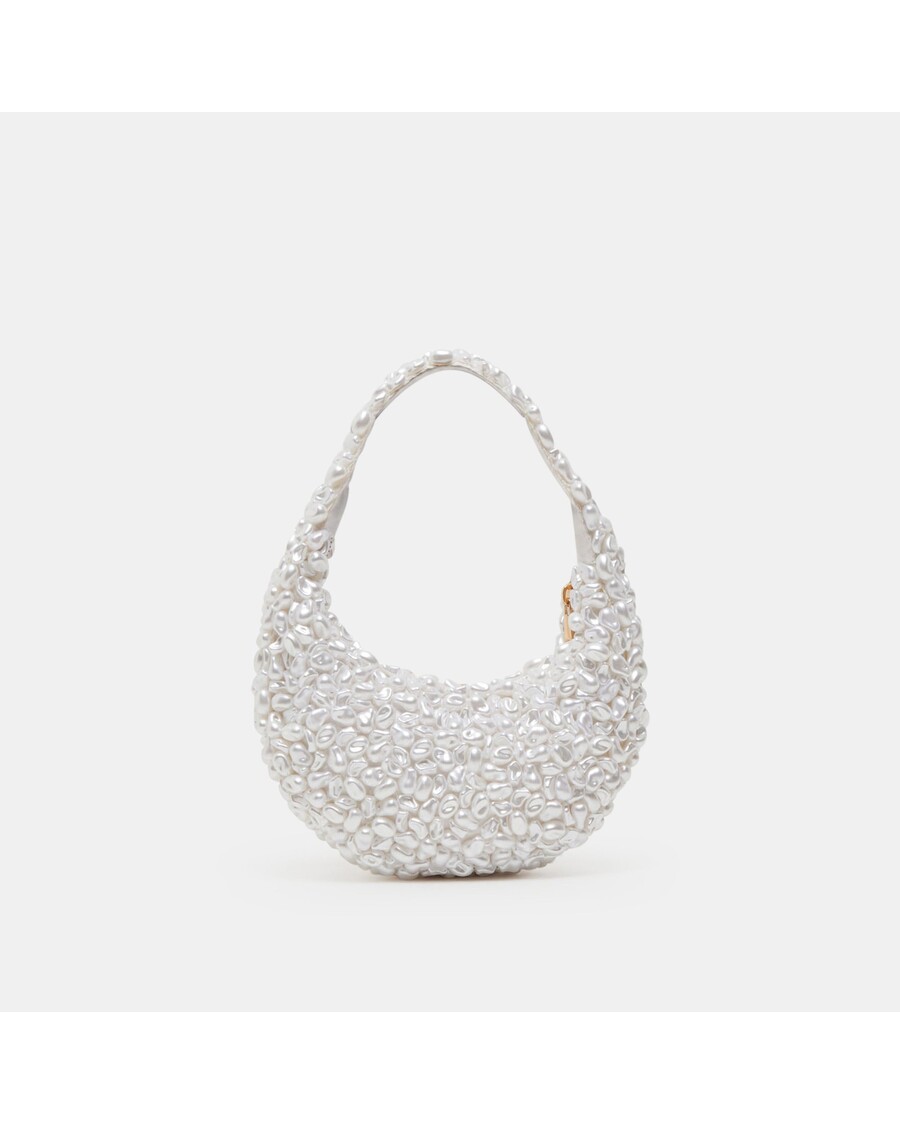 Dolce Vita PEARLA SHOULDER BAG WHITE FAUX PEARL