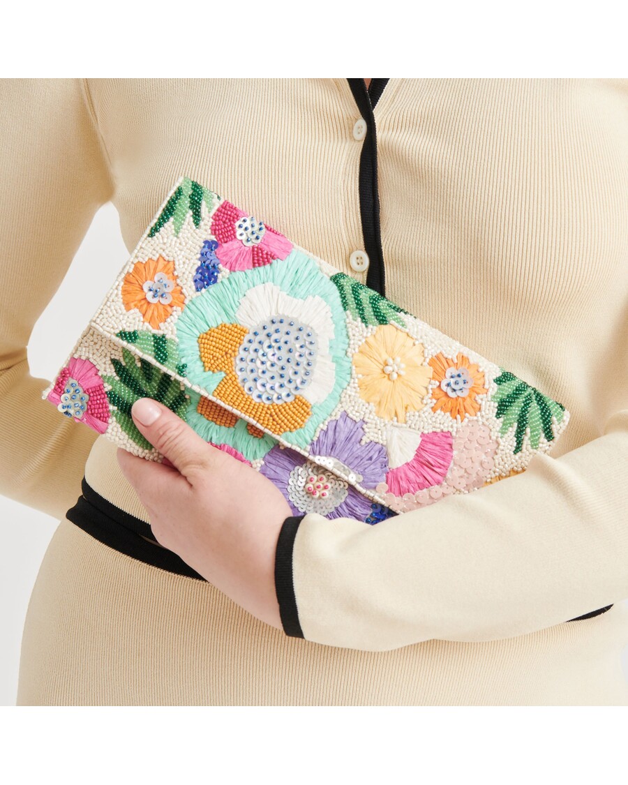 Dolce Vita AMALFI CLUTCH PASTEL MULTI BEADED