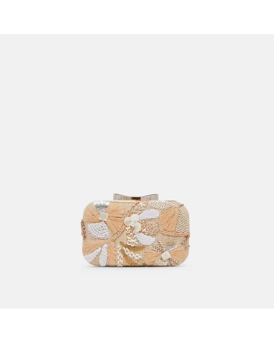 Dolce Vita DAISY CLUTCH NATURAL MULTI BEADED