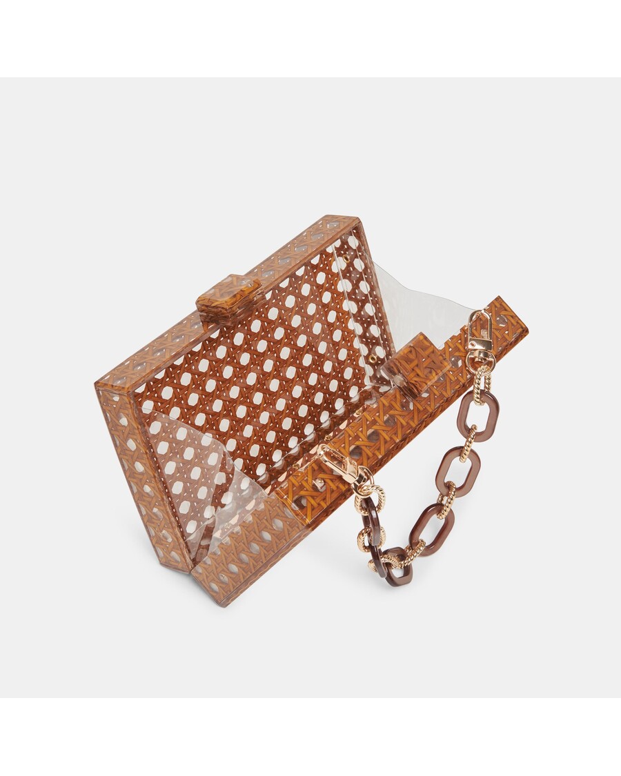 Dolce Vita CANE CLUTCH BROWN MULTI CANING