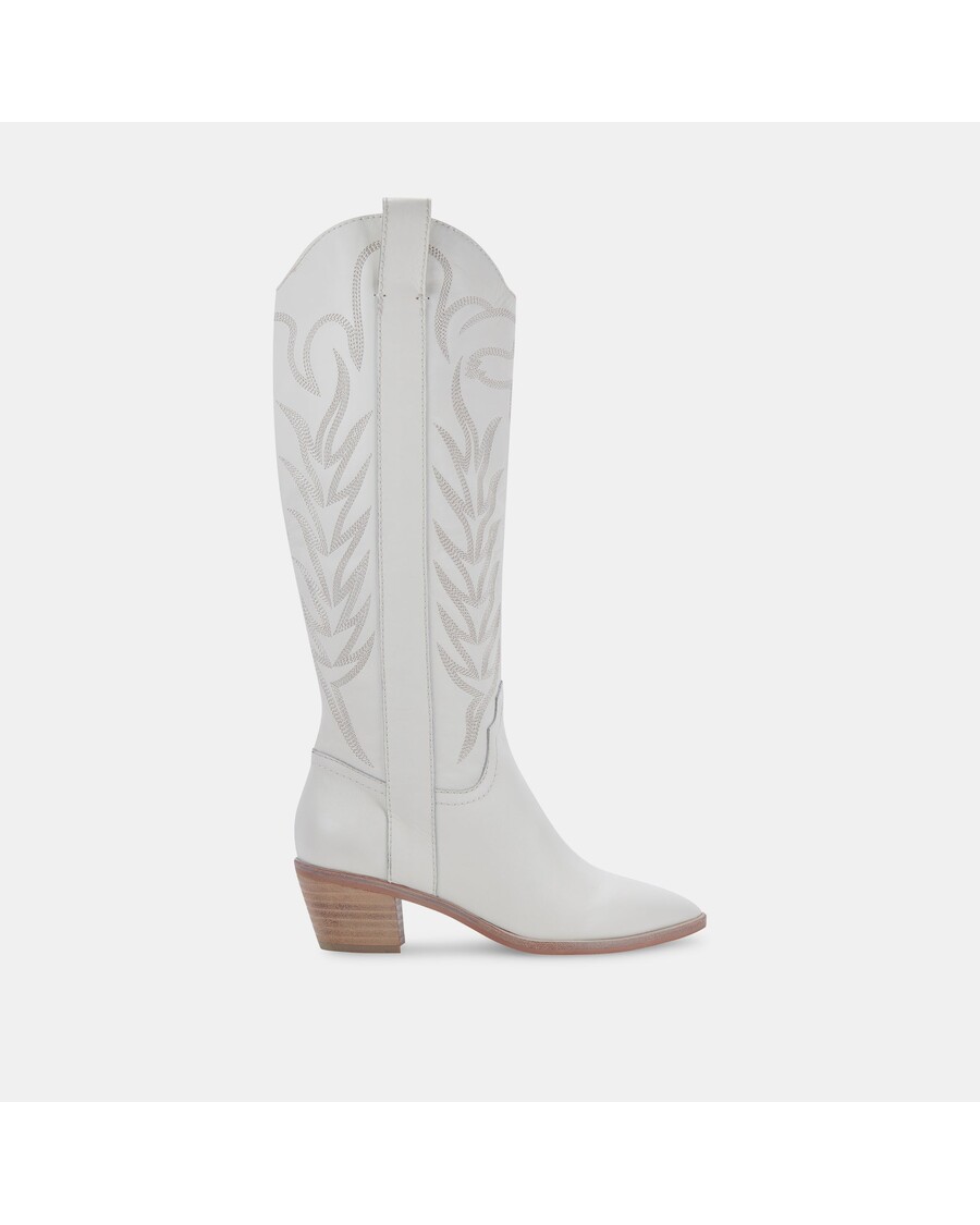 Dolce Vita SOLEI BOOTS WHITE LEATHER