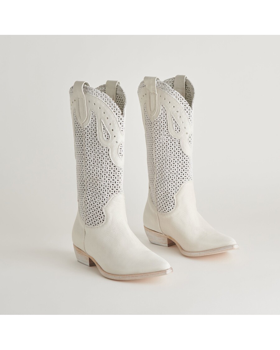 Dolce Vita RANCH BOOTS IVORY LEATHER