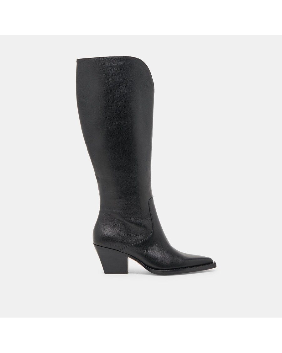 Dolce Vita RAJ WIDE CALF BOOTS BLACK LEATHER