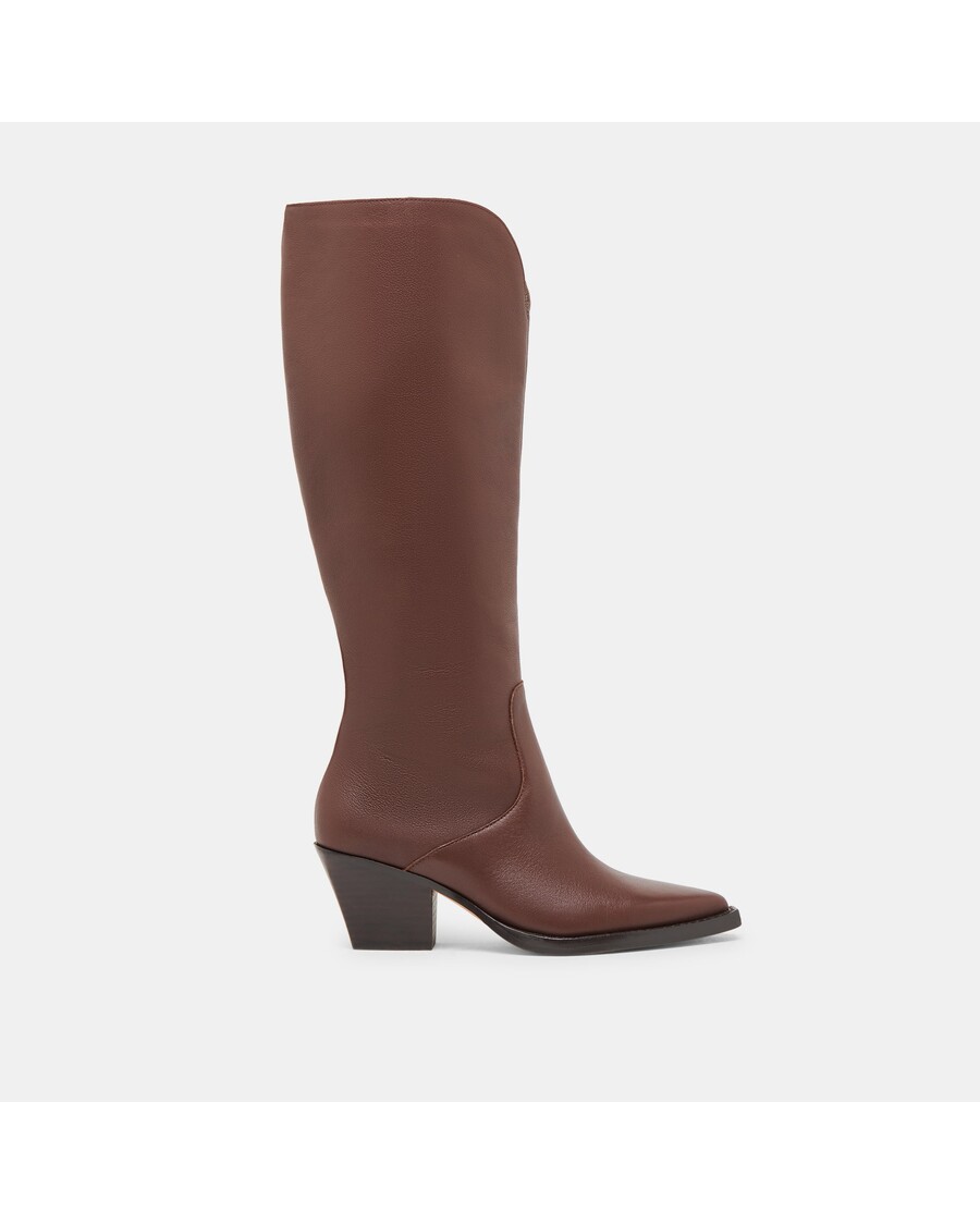 Dolce Vita RAJ WIDE CALF BOOTS CHOCOLATE LEATHER