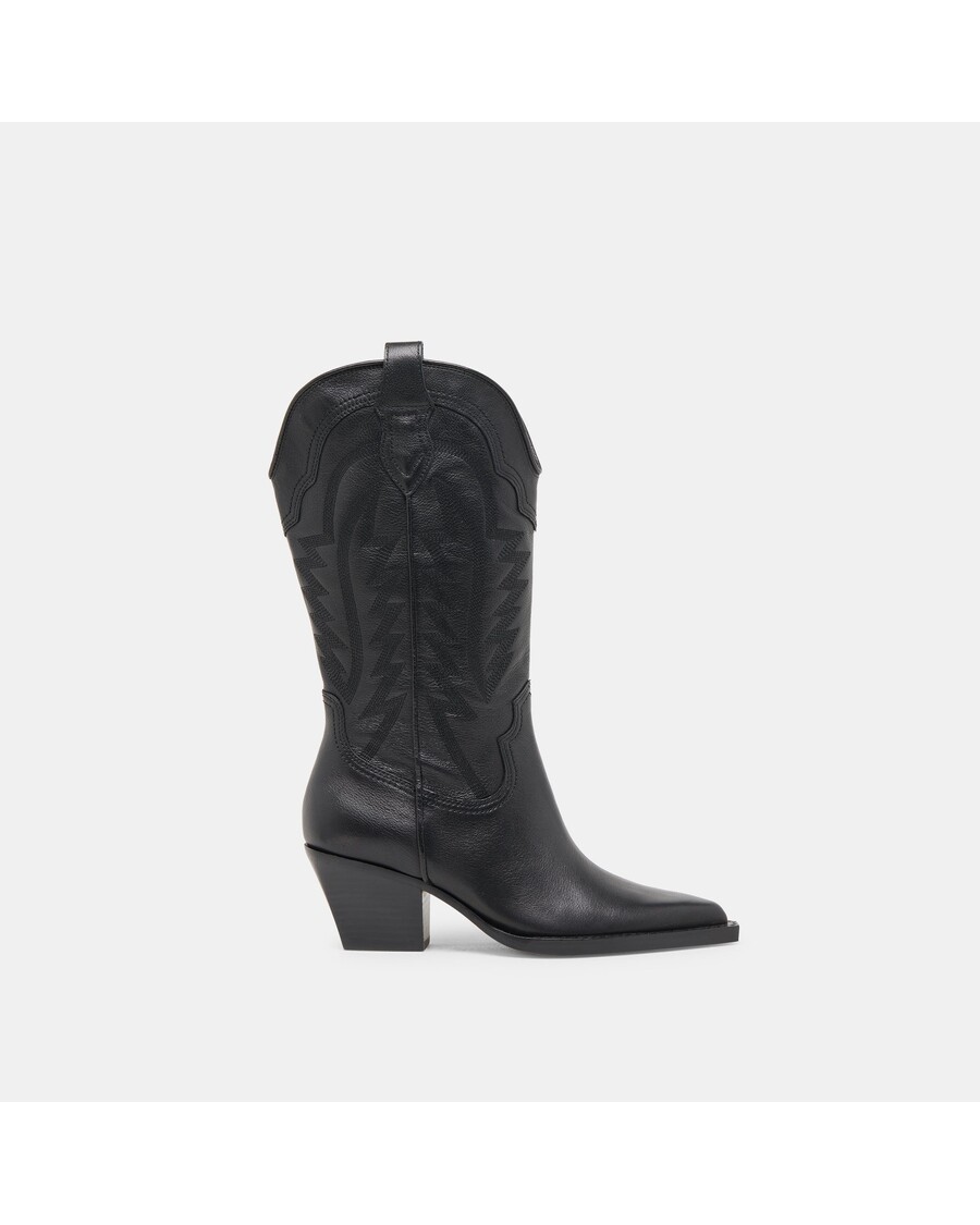 Dolce Vita RYLAND EXTRA WIDE CALF BOOTS BLACK LEATHER