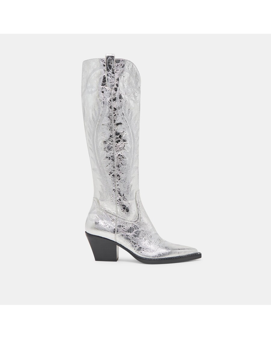 Dolce Vita RYATT BOOTS SILVER DISTRESSED LEATHER