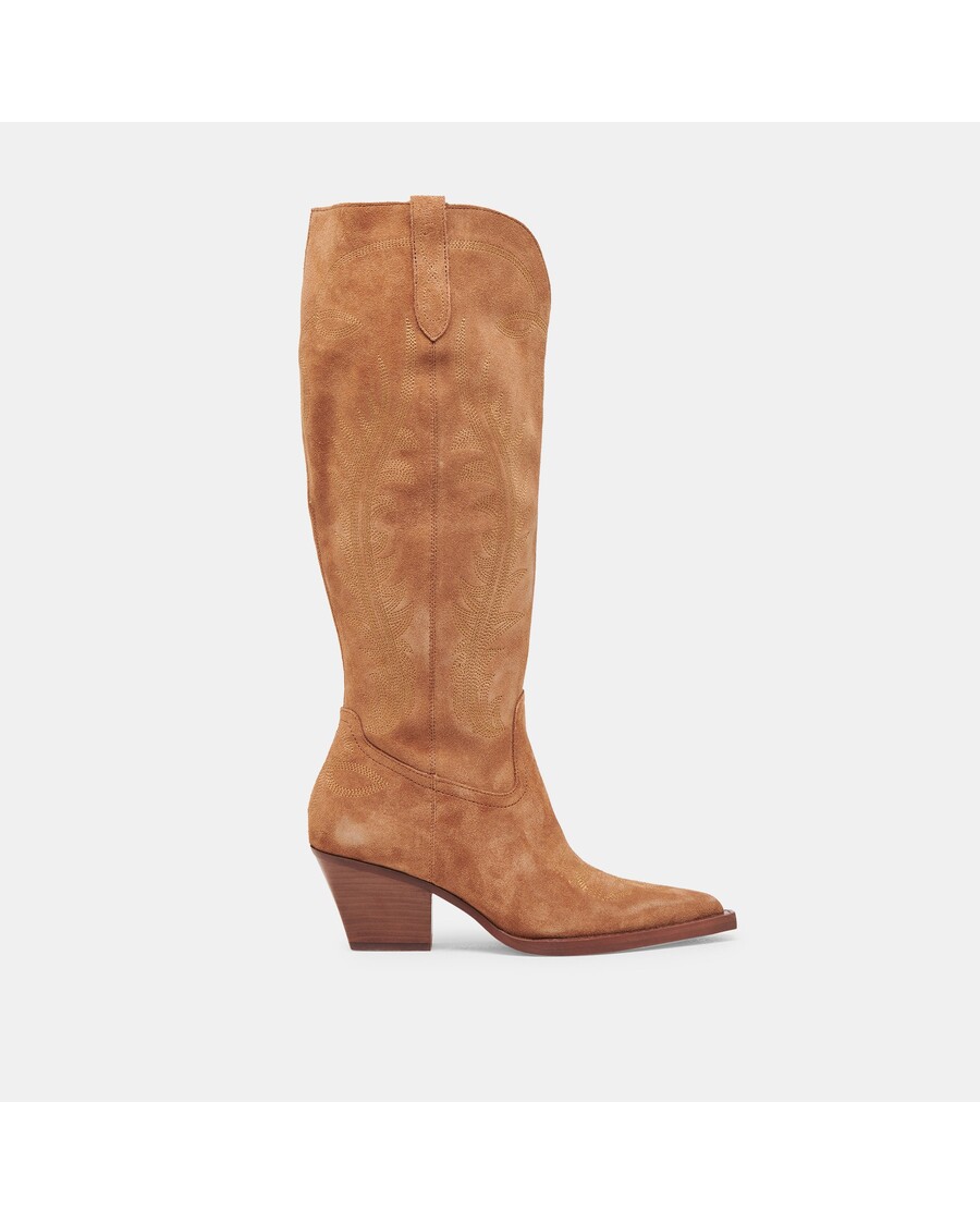 Dolce Vita RYATT WIDE CALF BOOTS PECAN SUEDE