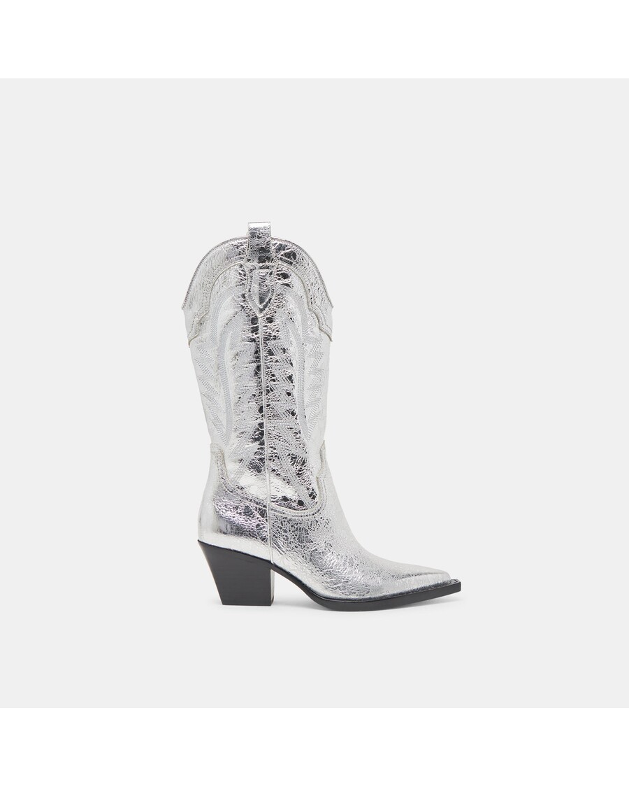 Dolce Vita RYLAND BOOTS SILVER DISTRESSED LEATHER