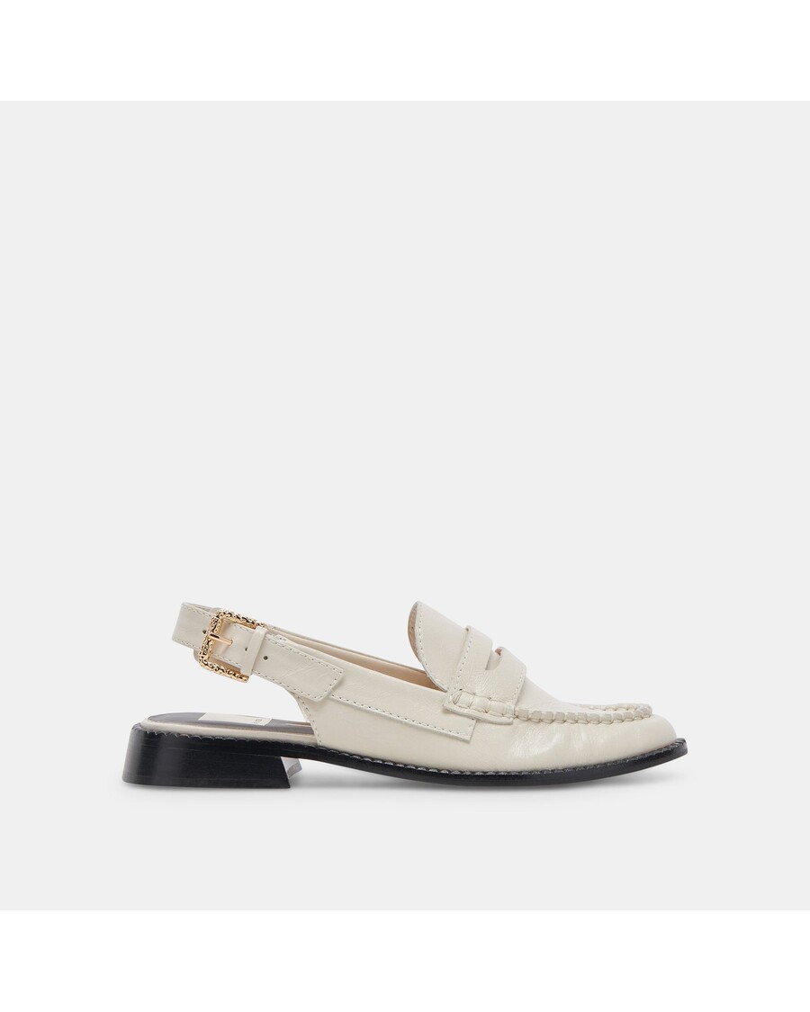 Dolce Vita HARDI LOAFERS IVORY CRINKLE PATENT