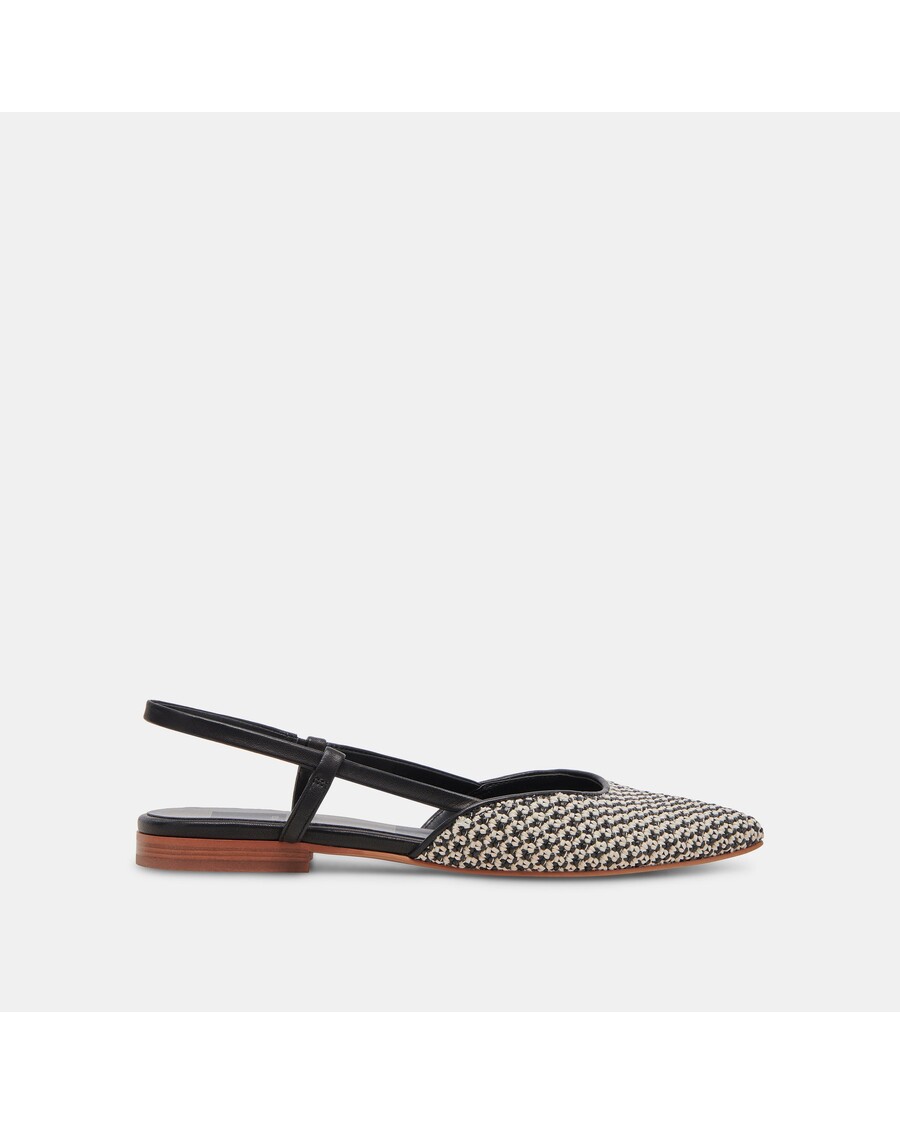 Dolce Vita NARAH FLATS BLACK NATURAL RAFFIA