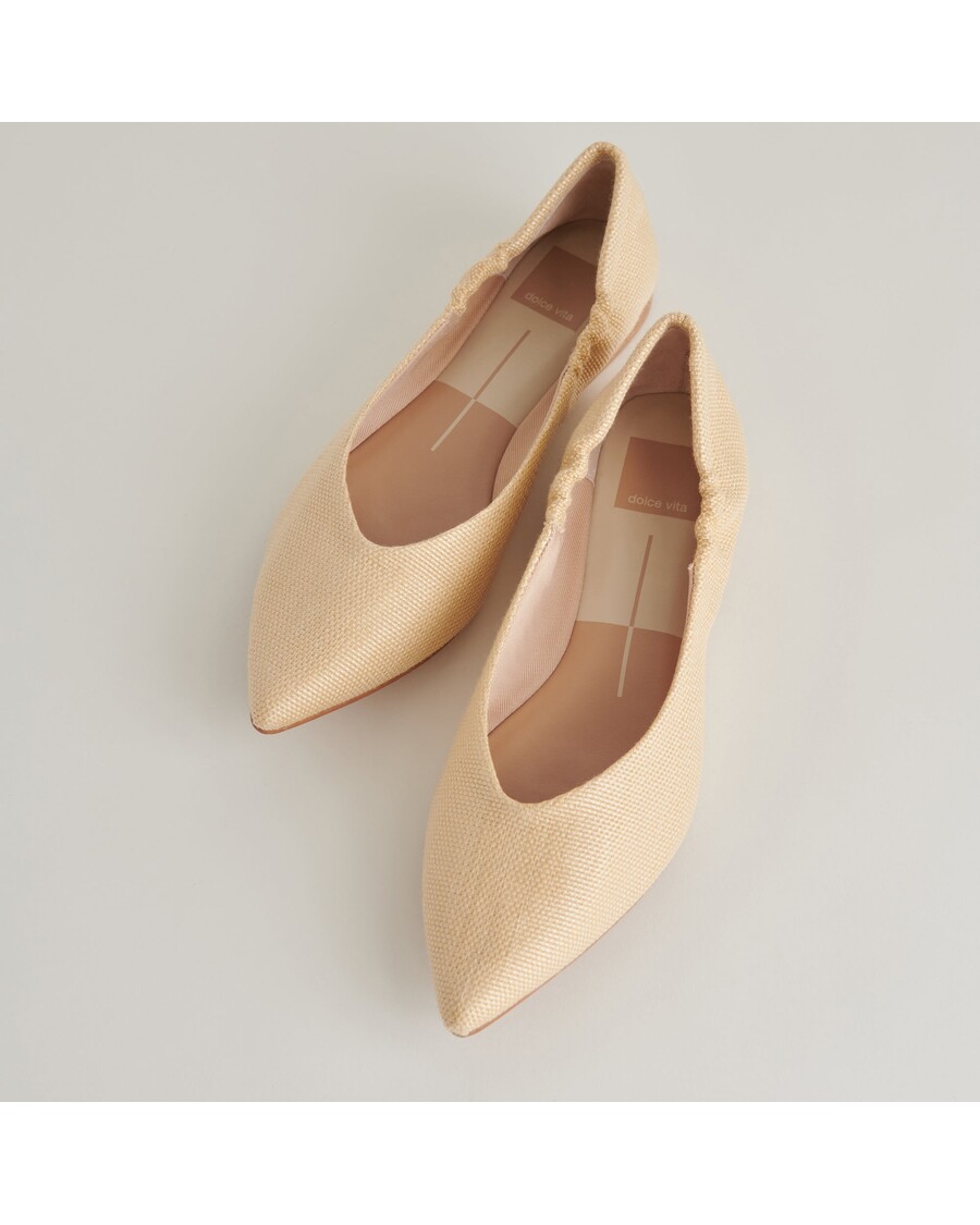 Dolce Vita NADAV BALLET FLATS LT NATURAL RAFFIA