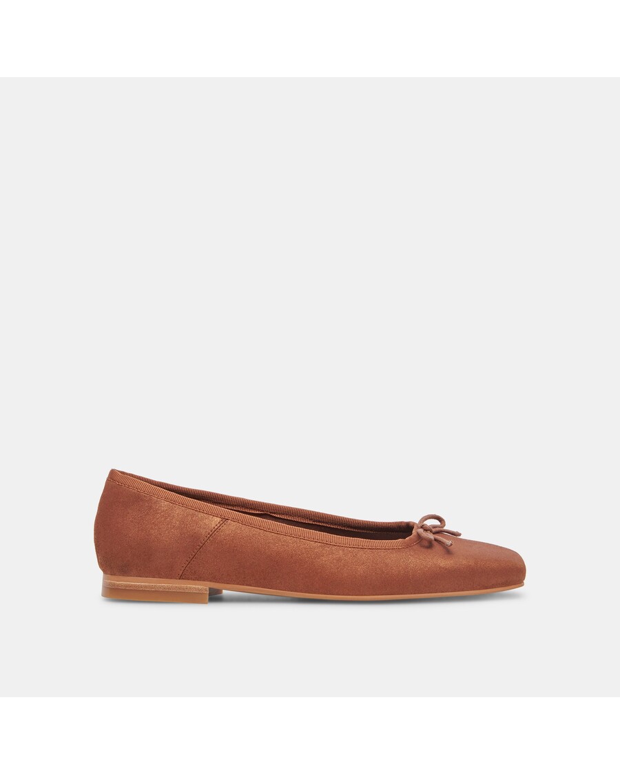 Dolce Vita ANISA WIDE BALLET FLATS COPPER METALLIC SUEDE