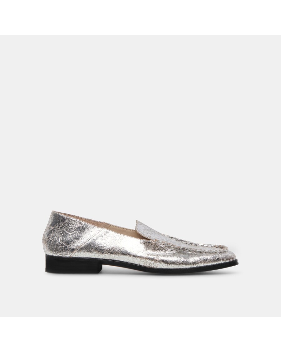 Dolce Vita BENY WIDE FLATS SILVER DISTRESSED LEATHER