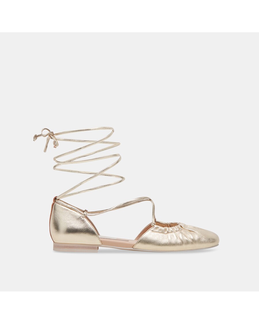 Dolce Vita CANCUN BALLET FLATS LIGHT GOLD METALLIC LEATHER