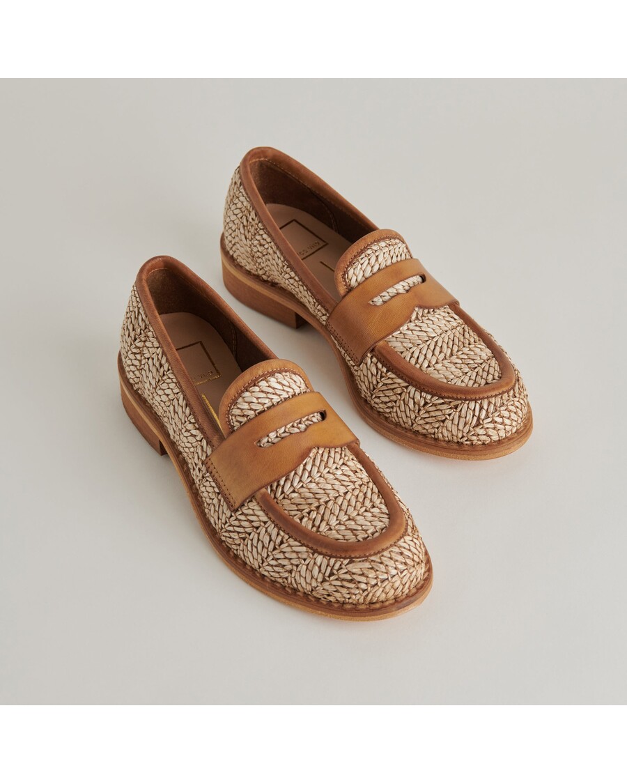 Dolce Vita MARINA LOAFERS BROWN MULTI RAFFIA