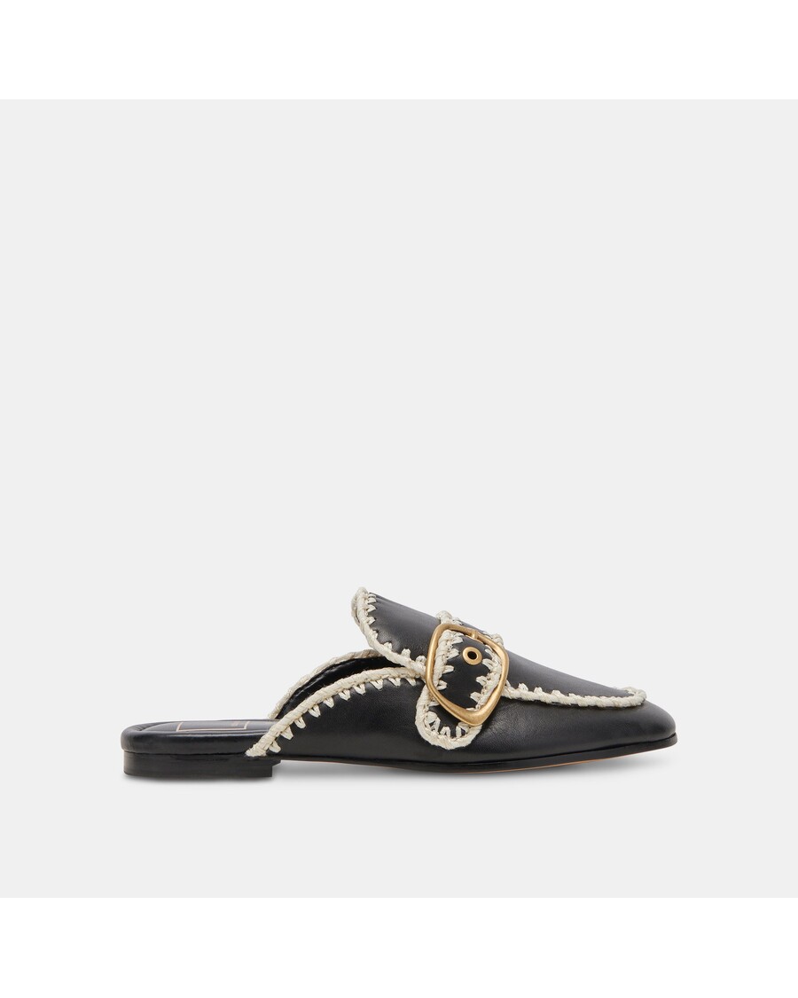 Dolce Vita SANTEL STITCH FLATS BLACK LEATHER