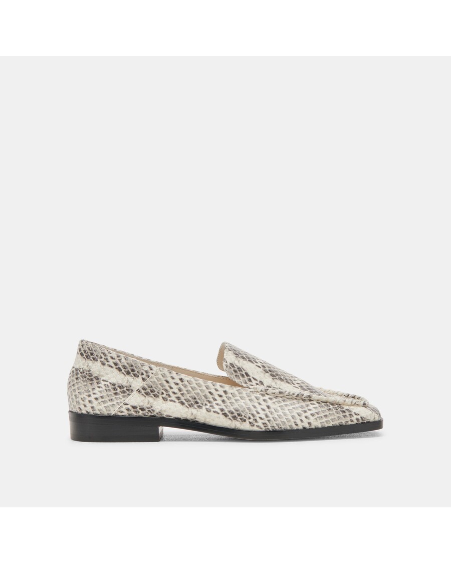 Dolce Vita BENY FLATS GREY WHITE SNAKE EMBOSSED