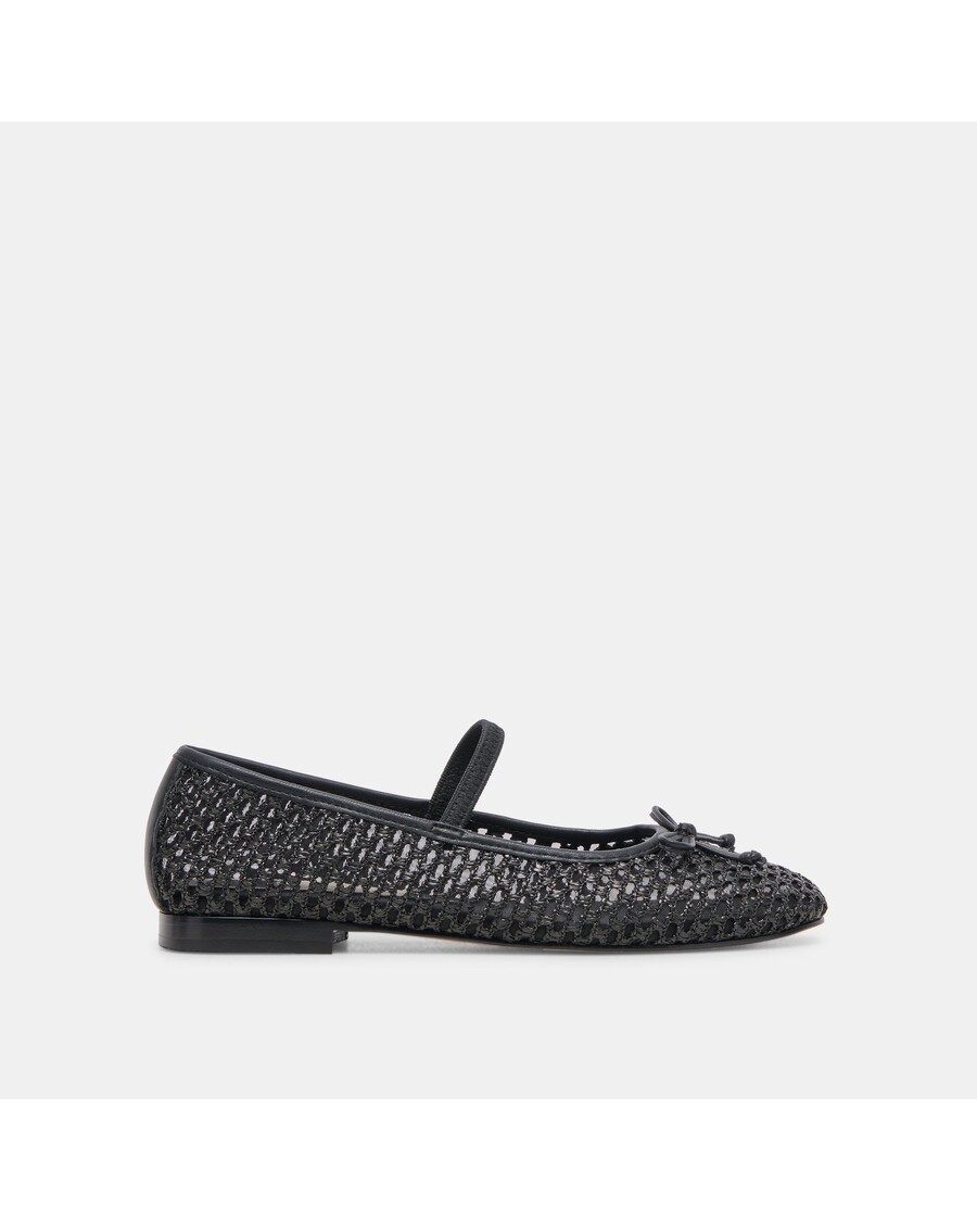 Dolce Vita CARIN RAFFIA BALLET FLATS ONYX RAFFIA