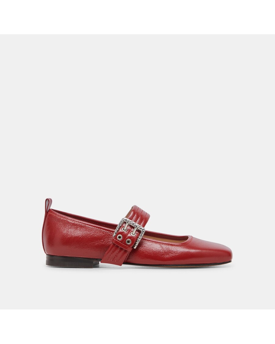 Dolce Vita ARORA BALLET FLATS RED CRINKLE PATENT