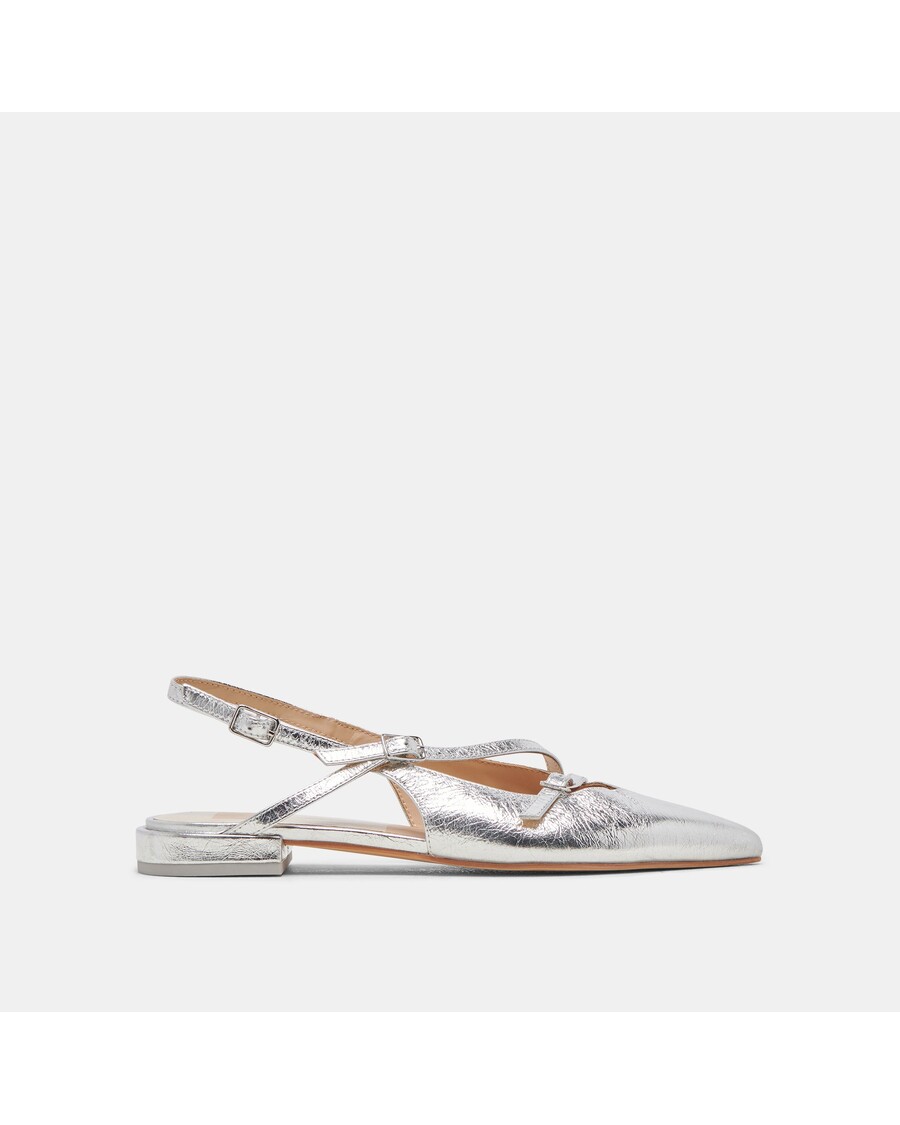 Dolce Vita PAMLA FLATS SILVER CRINKLE PATENT