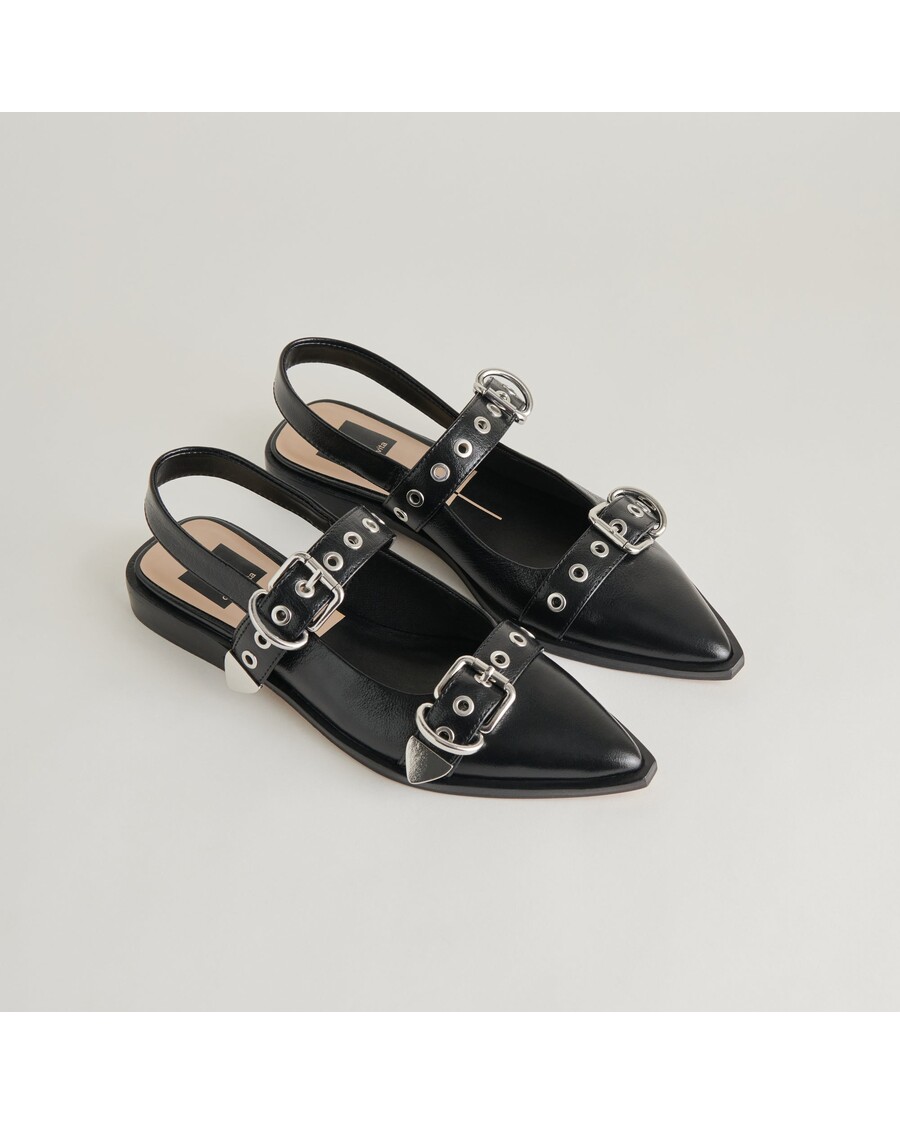 Dolce Vita LABELL FLATS MIDNIGHT CRINKLE PATENT