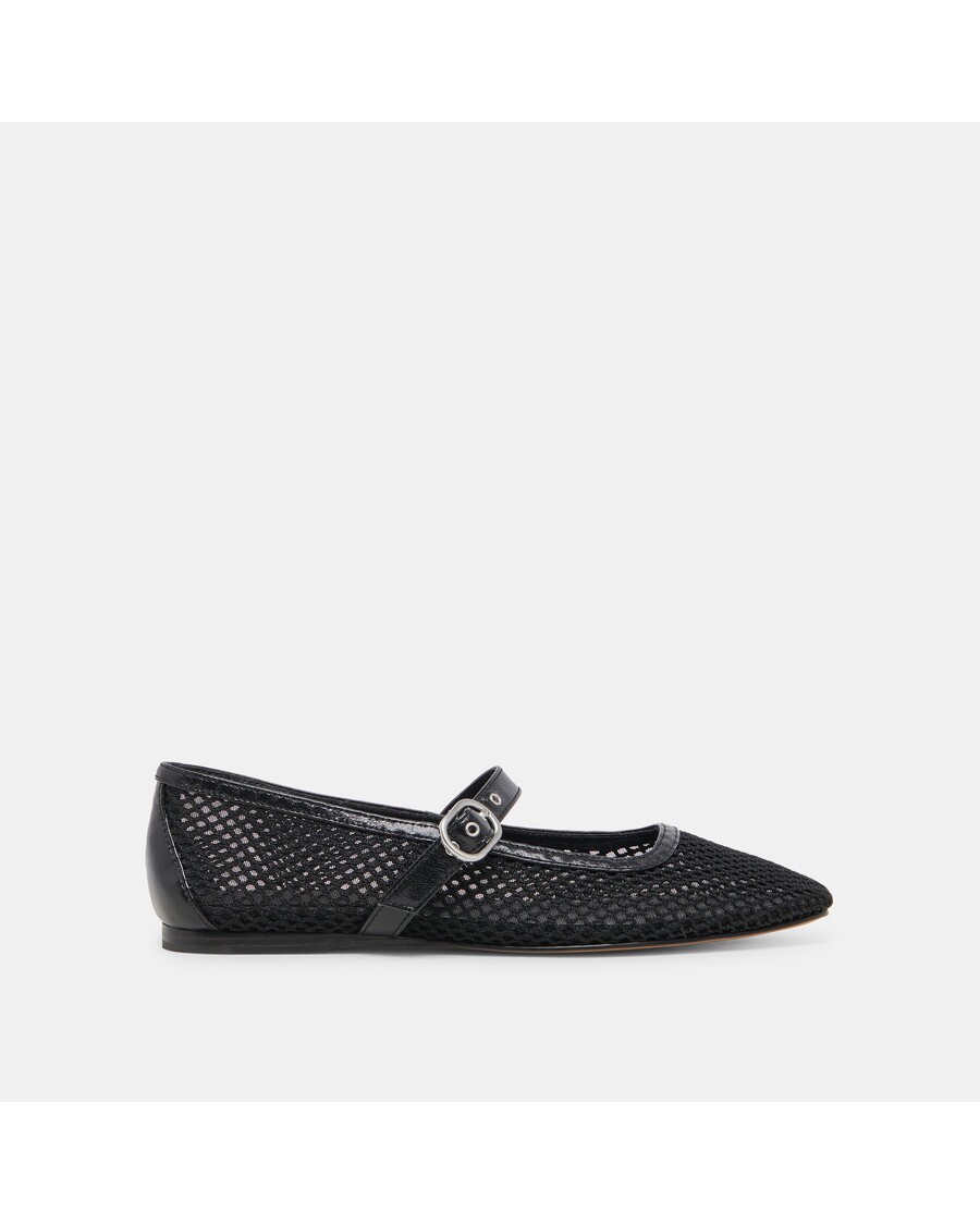 Dolce Vita RODNI MESH BALLET FLATS BLACK WOVEN MESH