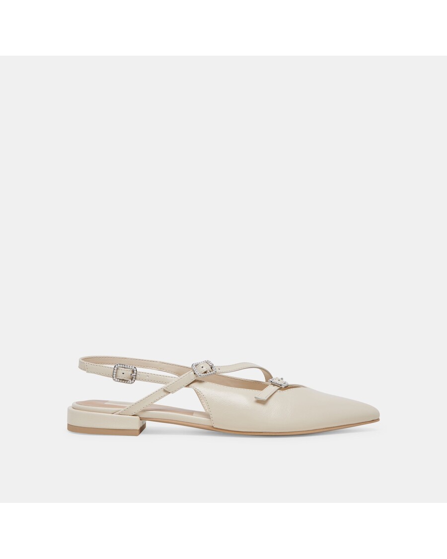 Dolce Vita PAMLA PEARL FLATS IVORY CRINKLE PATENT