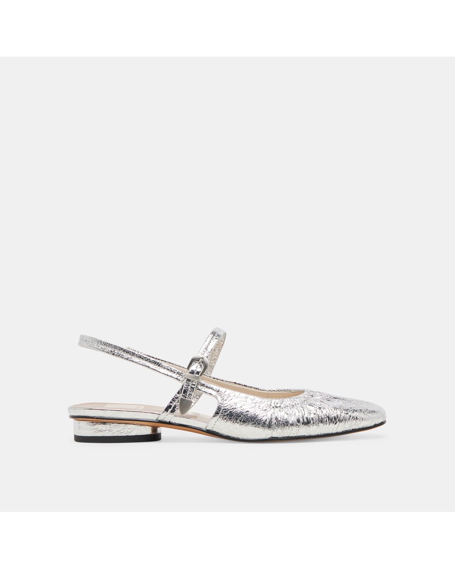 Dolce Vita RIANNE FLATS SILVER DISTRESSED LEATHER