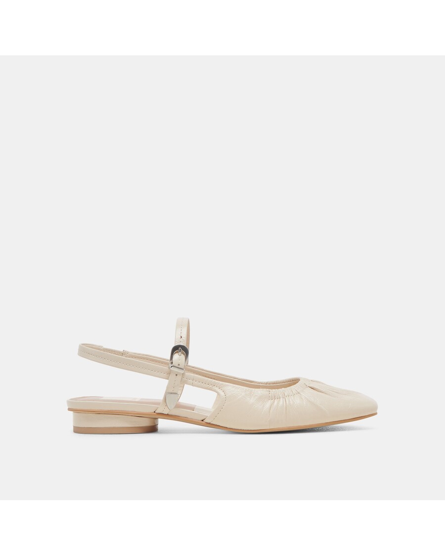 Dolce Vita RIANNE FLATS IVORY CRINKLE PATENT