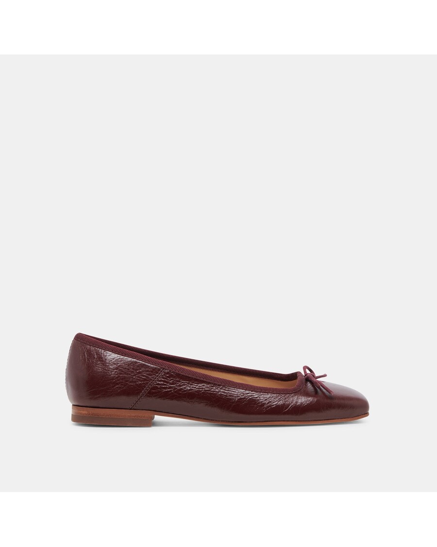 Dolce Vita ANISA BALLET FLATS CRANBERRY CRINKLE PATENT