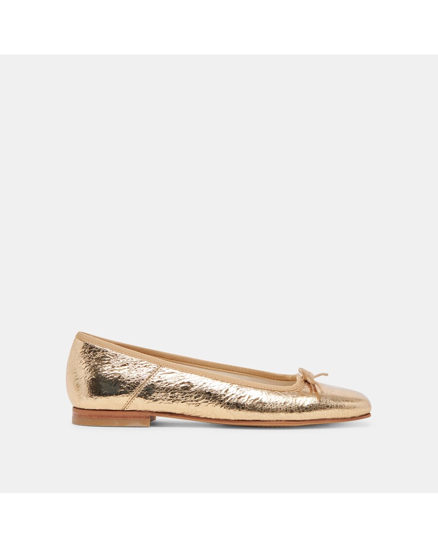 Dolce Vita ANISA BALLET FLATS GOLD DISTRESSED LEATHER