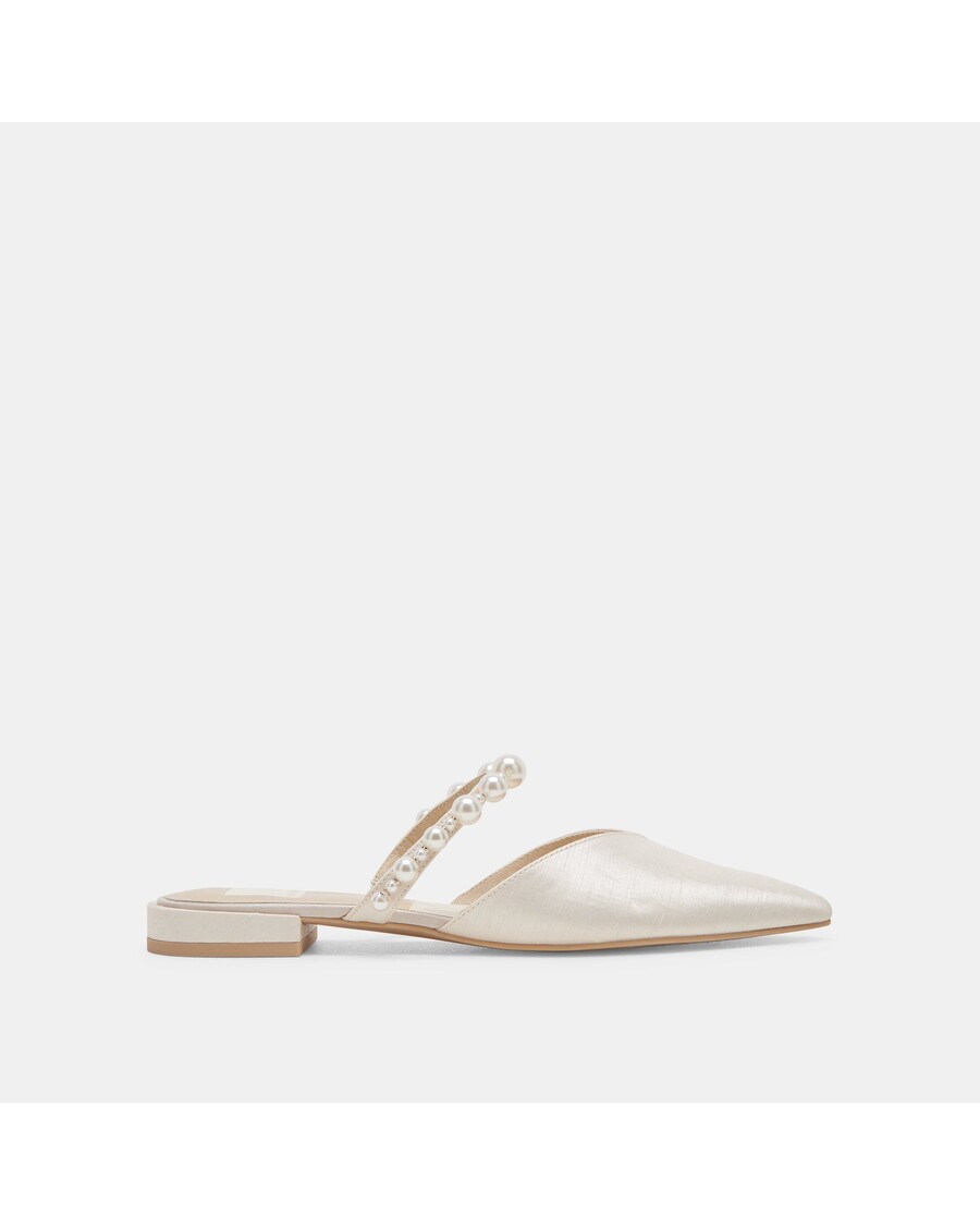 Dolce Vita KANIKA PEARL WIDE FLATS VANILLA PEARLS