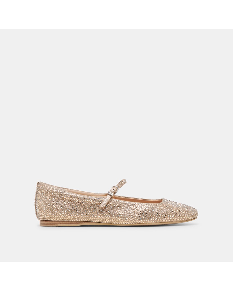 Dolce Vita REYES CRYSTAL BALLET FLATS LIGHT GOLD CRYSTAL