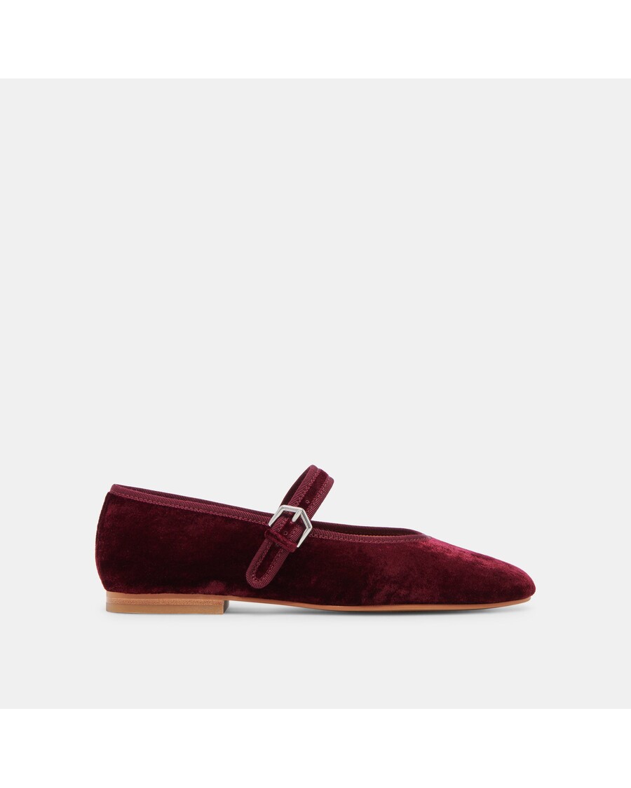 Dolce Vita ROSLYN BALLET FLATS WINE VELVET