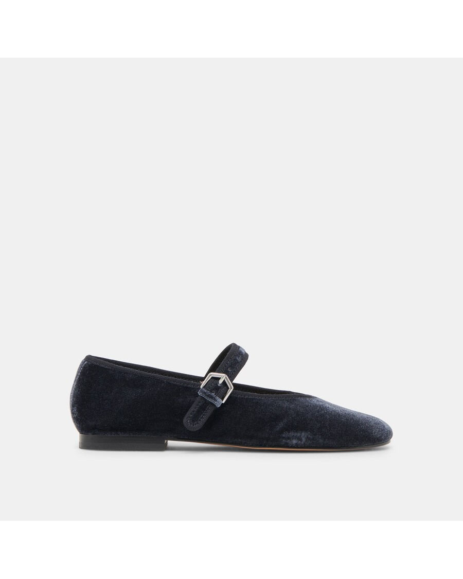 Dolce Vita ROSLYN BALLET FLATS DUSTY BLUE VELVET