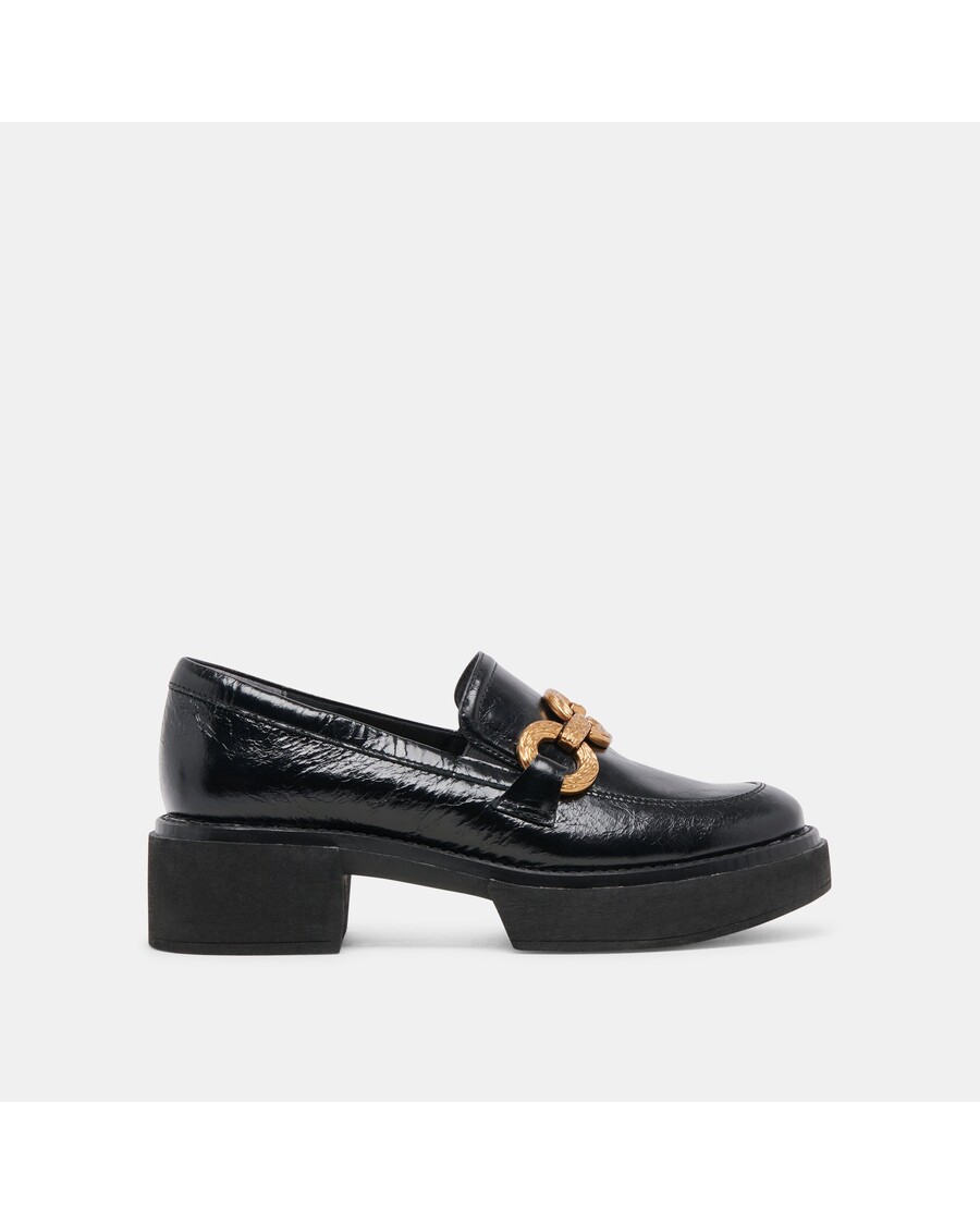 Dolce Vita SHEENA LOAFERS MIDNIGHT CRINKLE PATENT