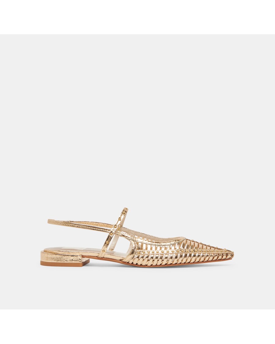 Dolce Vita PHINLY FLATS GOLD DISTRESSED LEATHER