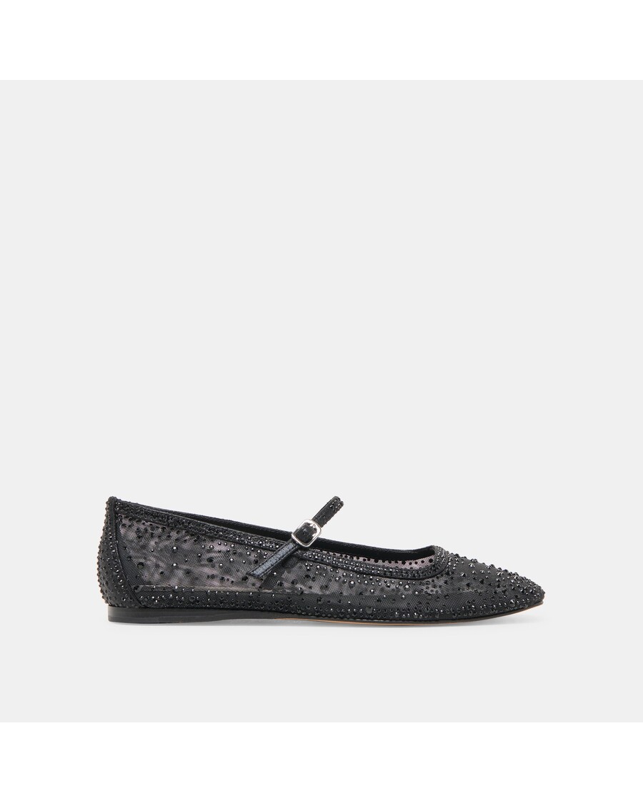 Dolce Vita REYES CRYSTAL BALLET FLATS BLACK MESH