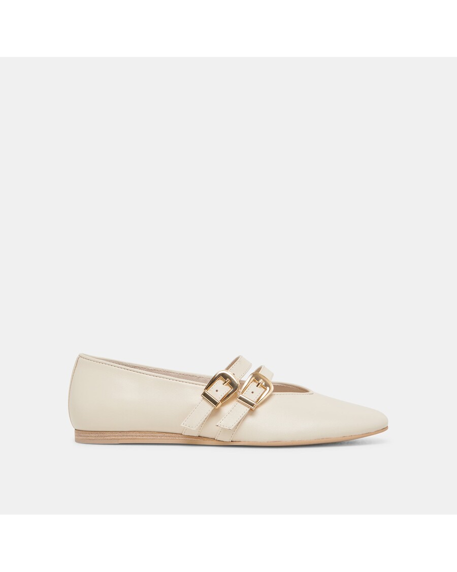 Dolce Vita BAYLEE BALLET FLATS IVORY LEATHER