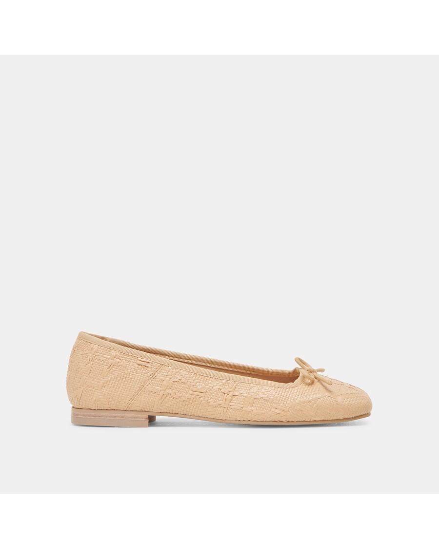 Dolce Vita ANISA BALLET FLATS LT NATURAL WOVEN RAFFIA