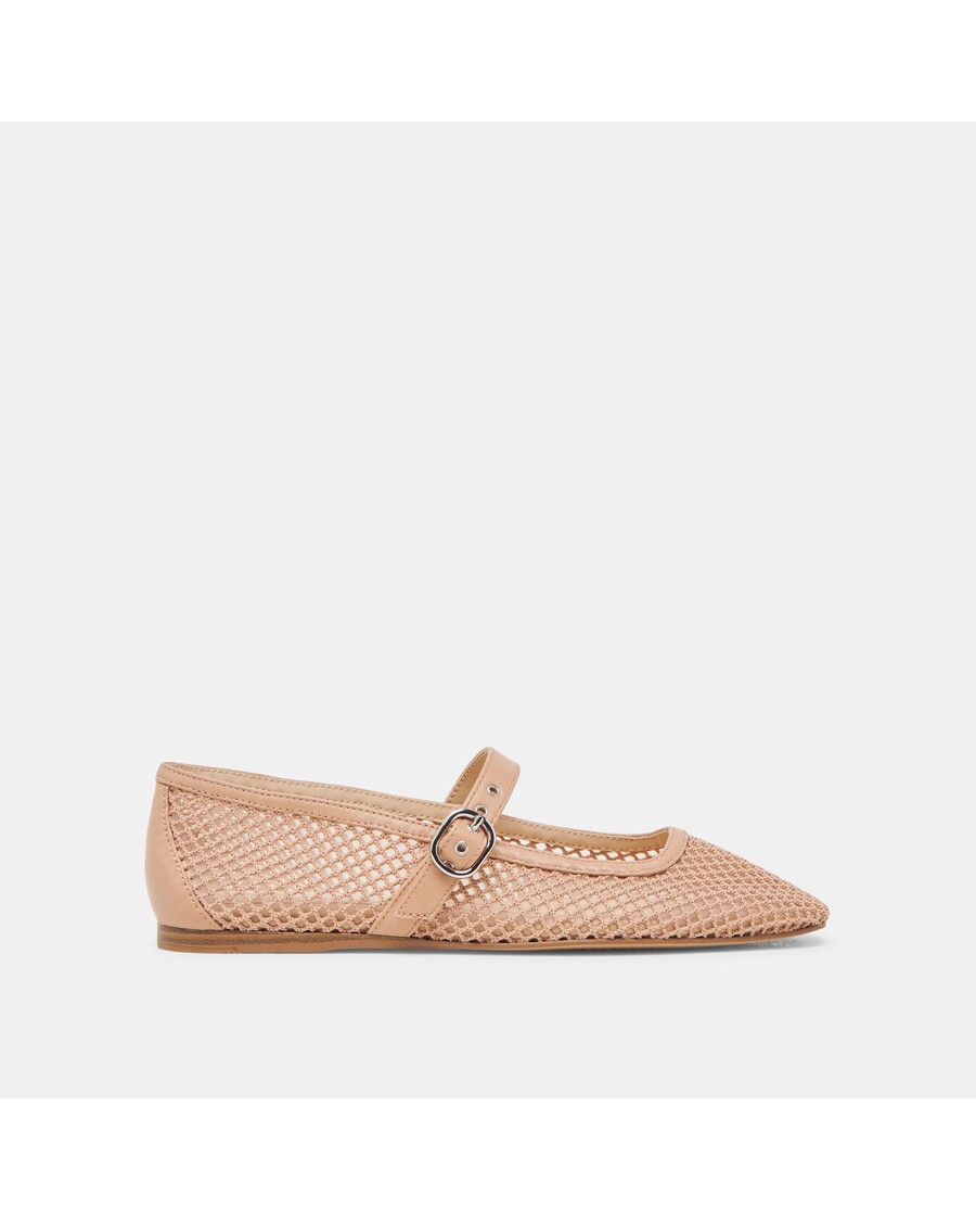 Dolce Vita RODNI MESH BALLET FLATS LIGHT TAN WOVEN MESH