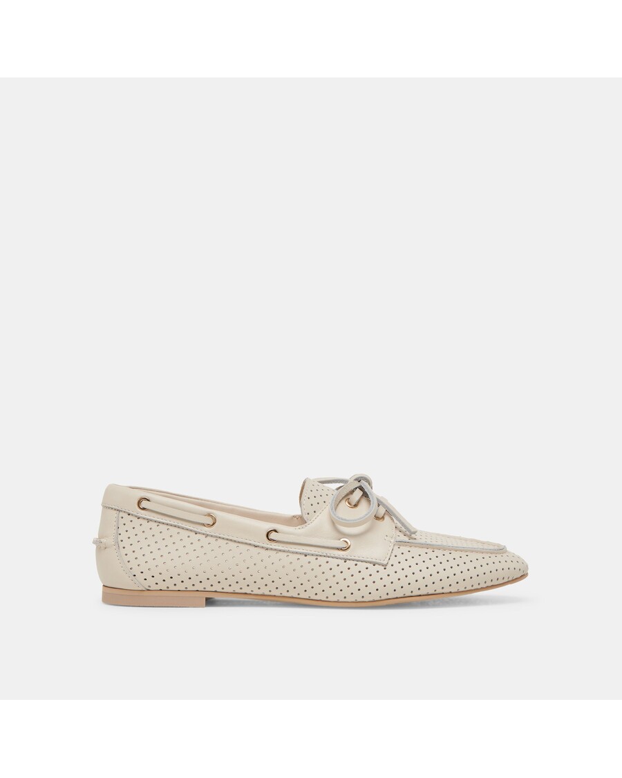 Dolce Vita LAKIN LOAFERS IVORY PERFORATED LEATHER