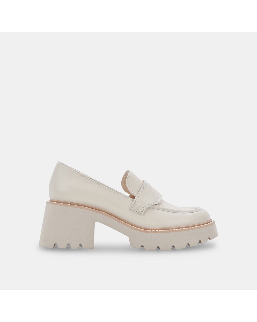 Dolce Vita HALONA LOAFERS IVORY LEATHER - re:vita