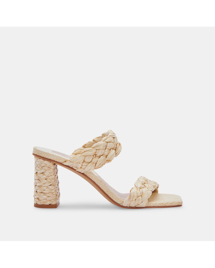 Dolce Vita PAILY RAFFIA HEELS VANILLA RAFFIA