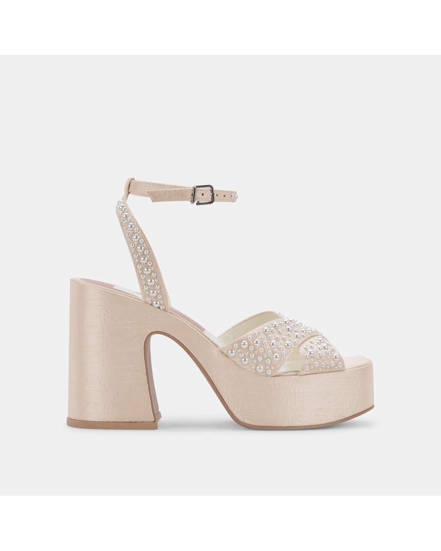 Dolce Vita WESSI PEARL HEELS VANILLA PEARLS